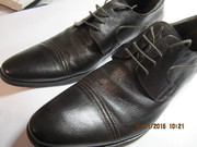 Туфли кожаные чёрные 43 размер надеты 1 раз